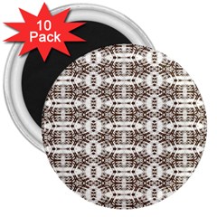 Snake Skin Brown 3  Magnets (10 Pack)  by ConteMonfrey