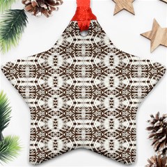 Snake Skin Brown Star Ornament (two Sides)