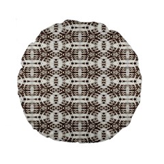 Snake Skin Brown Standard 15  Premium Round Cushions by ConteMonfrey