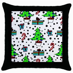 It`s Cold Outside Christmas Pattern Throw Pillow Case (black) by ConteMonfrey