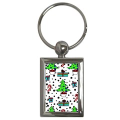 It`s Cold Outside Christmas Pattern Key Chain (rectangle) by ConteMonfrey