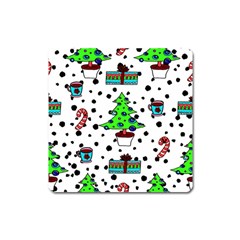 It`s Cold Outside Christmas Pattern Square Magnet by ConteMonfrey