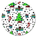 It`s Cold Outside Christmas pattern Magnet 5  (Round) Front