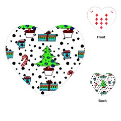 It`s Cold Outside Christmas Pattern Playing Cards Single Design (heart)