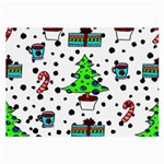 It`s Cold Outside Christmas pattern Large Glasses Cloth (2 Sides) Back