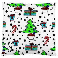 It`s Cold Outside Christmas Pattern Large Cushion Case (two Sides) by ConteMonfrey