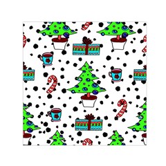 It`s Cold Outside Christmas Pattern Square Satin Scarf (30  X 30 ) by ConteMonfrey