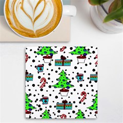 It`s Cold Outside Christmas Pattern Uv Print Square Tile Coaster  by ConteMonfrey