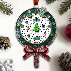 It`s Cold Outside Christmas Pattern Metal X mas Lollipop With Crystal Ornament by ConteMonfrey