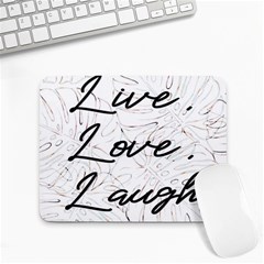 Live Love Laugh Monsteras Small Mousepad by ConteMonfrey