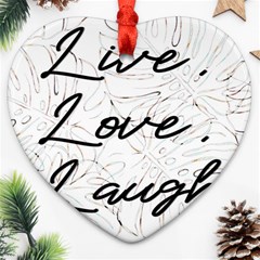 Live Love Laugh Monsteras Ornament (heart)