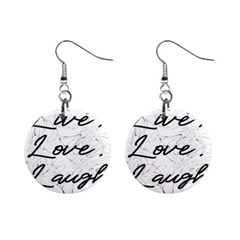 Live Love Laugh Monsteras Mini Button Earrings by ConteMonfrey