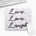 Live Love Laugh Monsteras Large Mousepad Front