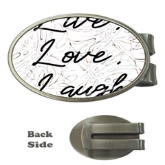 Live Love Laugh Monsteras Money Clips (oval)  by ConteMonfrey