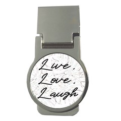 Live Love Laugh Monsteras Money Clips (round)  by ConteMonfrey