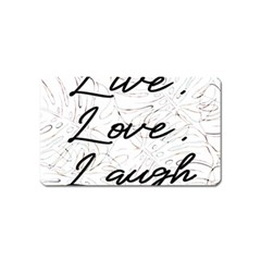 Live Love Laugh Monsteras Magnet (name Card) by ConteMonfrey