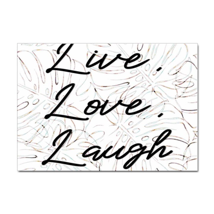 Live Love Laugh Monsteras Sticker A4 (100 pack)