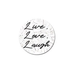 Live Love Laugh Monsteras Golf Ball Marker by ConteMonfrey