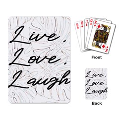 Live Love Laugh Monsteras Playing Cards Single Design (rectangle)