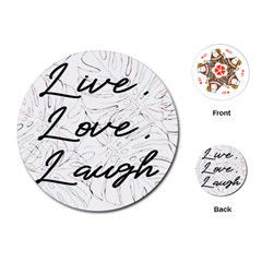 Live Love Laugh Monsteras Playing Cards Single Design (round)