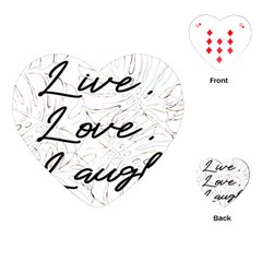 Live Love Laugh Monsteras Playing Cards Single Design (heart)