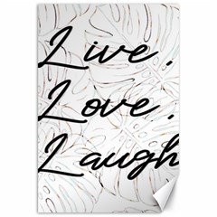 Live Love Laugh Monsteras Canvas 20  X 30  by ConteMonfrey