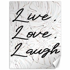 Live Love Laugh Monsteras Canvas 36  X 48  by ConteMonfrey