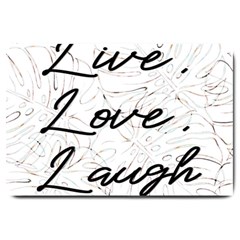 Live Love Laugh Monsteras Large Doormat by ConteMonfrey