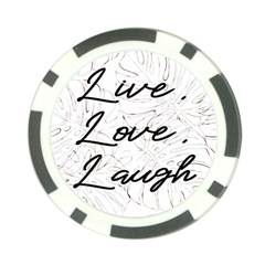 Live Love Laugh Monsteras Poker Chip Card Guard (10 Pack) by ConteMonfrey