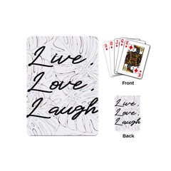 Live Love Laugh Monsteras Playing Cards Single Design (mini)