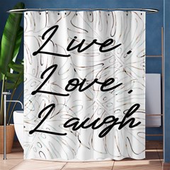 Live Love Laugh Monsteras Shower Curtain 60  X 72  (medium)  by ConteMonfrey