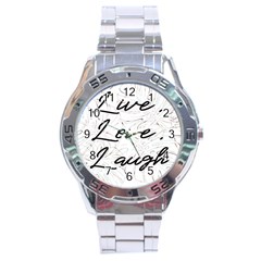 Live Love Laugh Monsteras Stainless Steel Analogue Watch by ConteMonfrey