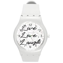 Live Love Laugh Monsteras Round Plastic Sport Watch (m) by ConteMonfrey