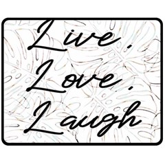 Live Love Laugh Monsteras Two Sides Fleece Blanket (medium) by ConteMonfrey