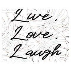 Live Love Laugh Monsteras Two Sides Premium Plush Fleece Blanket (teen Size) by ConteMonfrey