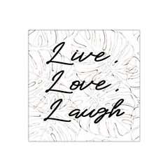 Live Love Laugh Monsteras Satin Bandana Scarf 22  X 22  by ConteMonfrey