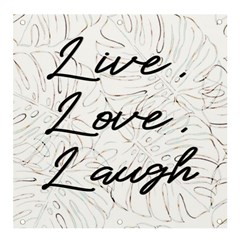 Live Love Laugh Monsteras Banner And Sign 4  X 4  by ConteMonfrey