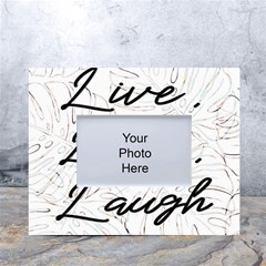 Live Love Laugh Monsteras White Tabletop Photo Frame 4 x6  by ConteMonfrey