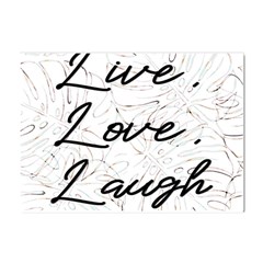 Live Love Laugh Monsteras Crystal Sticker (a4) by ConteMonfrey