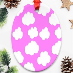 Purple Clouds Ornament (oval)