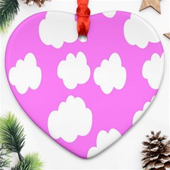 Purple Clouds Ornament (heart)