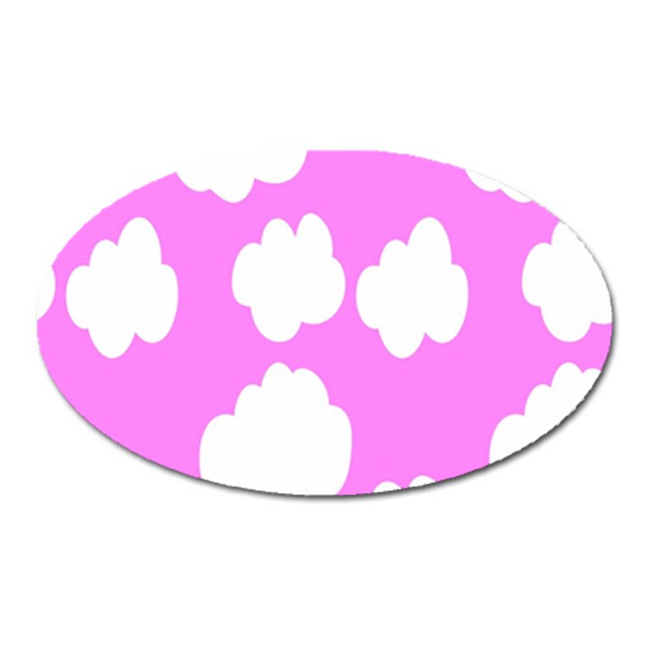 Purple Clouds Oval Magnet