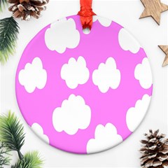 Purple Clouds Round Ornament (two Sides)