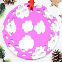 Purple Clouds Ornament (round Filigree)