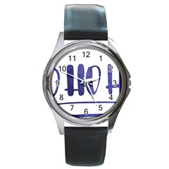 Ho Ho Ho! Christmas Minimalist Round Metal Watch