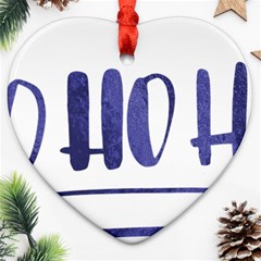 Ho Ho Ho! Christmas Minimalist Ornament (heart)