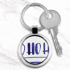 Ho Ho Ho! Christmas Minimalist Key Chain (round)