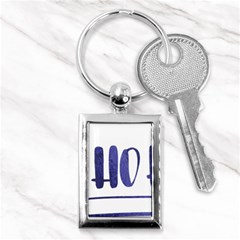 Ho Ho Ho! Christmas Minimalist Key Chain (rectangle)