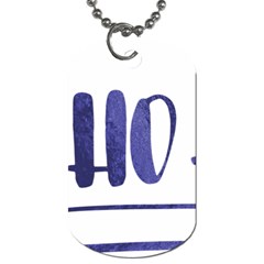 Ho Ho Ho! Christmas Minimalist Dog Tag (one Side)