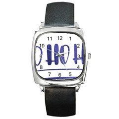 Ho Ho Ho! Christmas Minimalist Square Metal Watch